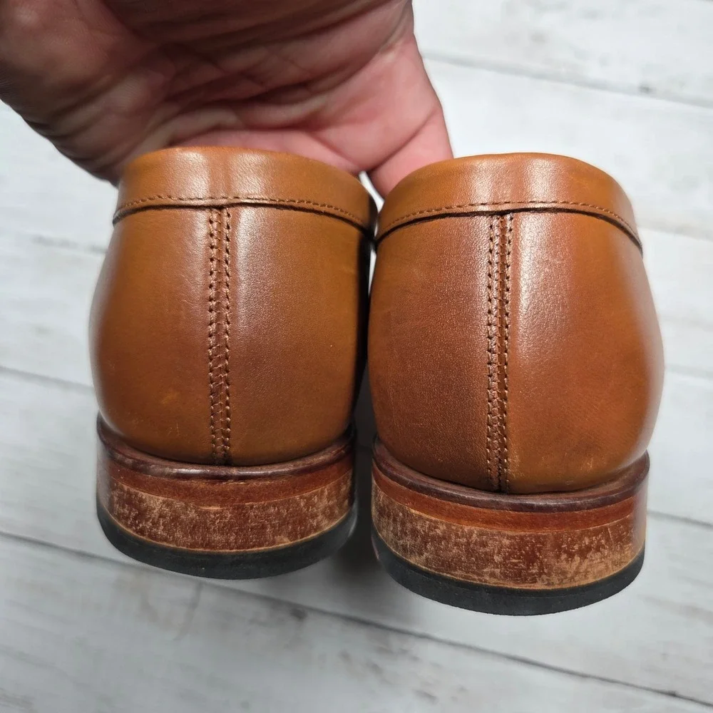 Allen Edmonds Sidney Bit Loafers Dress Shoes Mens 9 D Tan Leather USA Made